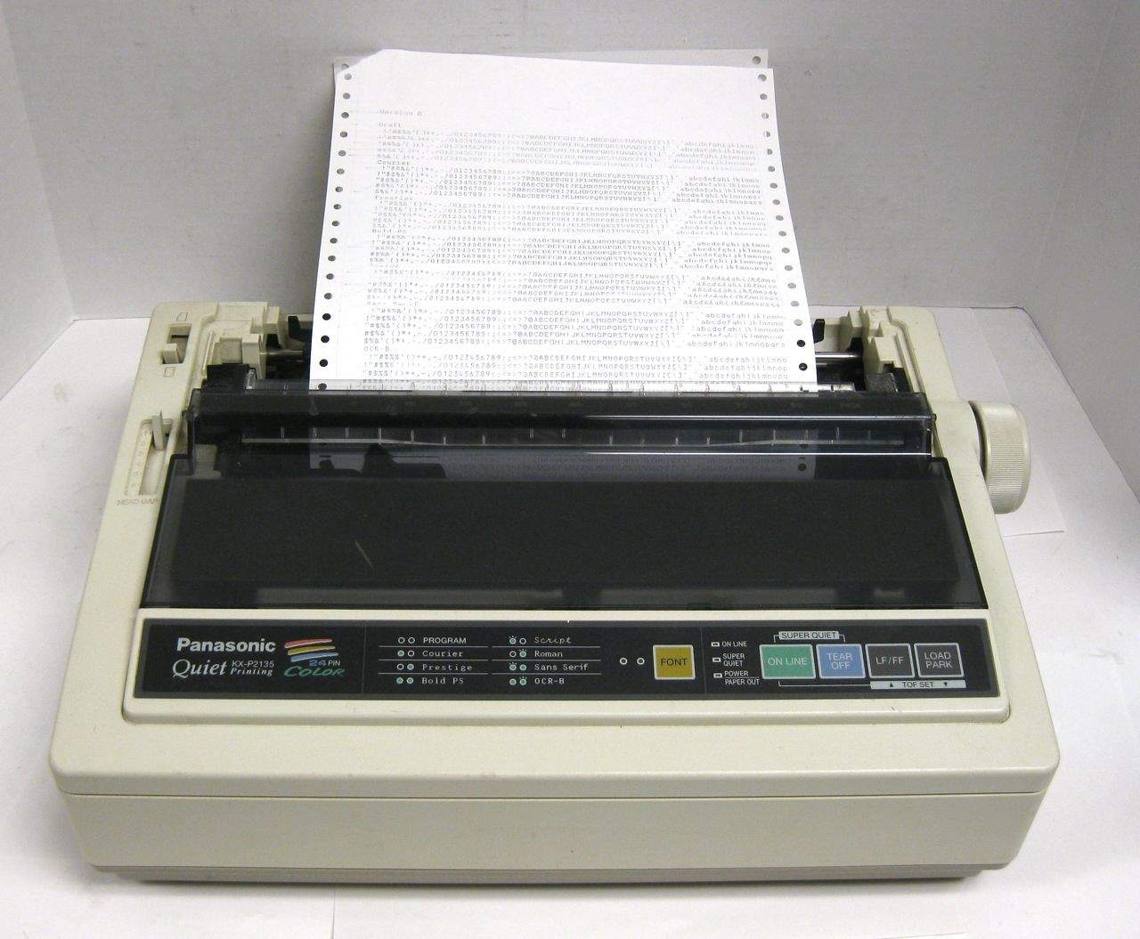 dot matrix printer head test software