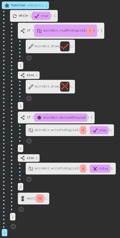 Wired networking code diagram microbit