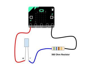 LED wiring drawing microbit