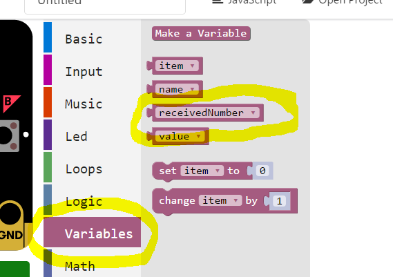 received-number-variables