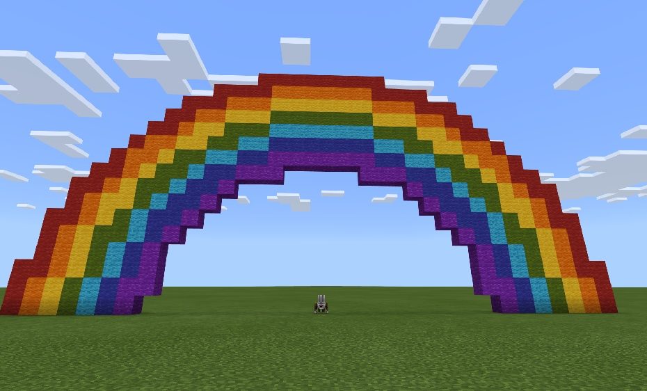 Minecraft Rainbow Background